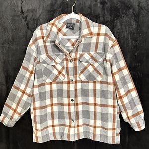 HFX Men's Small Heavy Flannel Plaid Long Sleeve Shirt